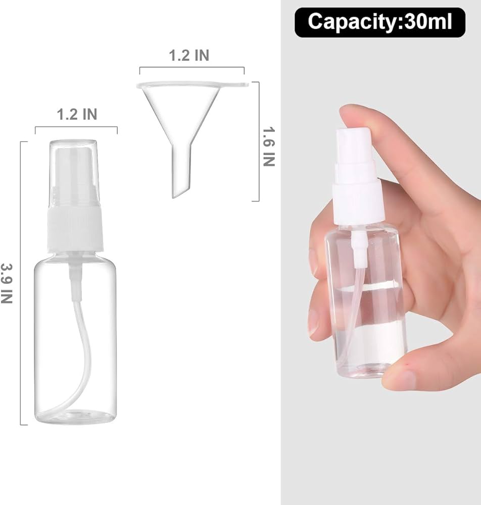 Picture of (3pcs) Empty Travel set Mini Plastic Transparent Small Spray Bottle Combo Package