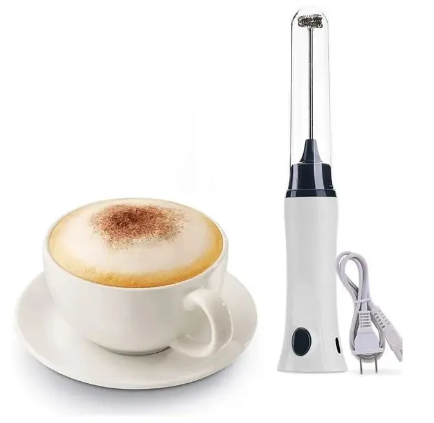 Picture of Electric Rechargeable Handheld Coffee Mixer - Perfectly Blend Your Brews With Ease