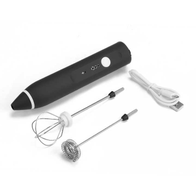 Picture of Milk Frother Handheld Rechargeable Foam Maker with 2 Stainless Steel Whisks Coffee Electric Whisk Drink Mixer Perfect for Cappuccino, Frappe, Matcha, Hot Chocolate