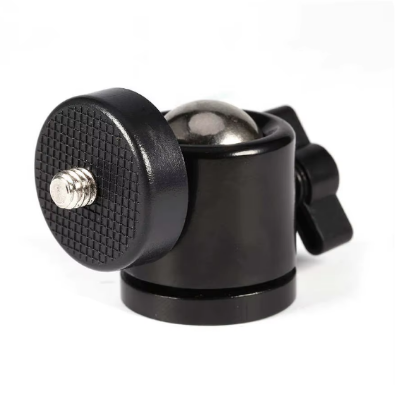 Picture of Mini Swivel Ball Head Tripod Head 360 Degree Rotating Mount Base Adapter with Universal 1/4 Inch Screw Mounts for Microphone