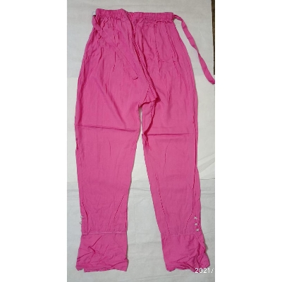 Picture of Women Summer Elastic Waist Floral Harem Pants Ladies Cotton Loose Trouser
