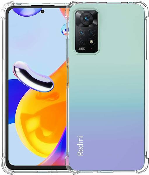 Picture of For Xiaomi Note 11 (4G) Soft Transparent Shockproof Tpu Back Case/Cover  Water Colour, With Camera Bumper protection.
