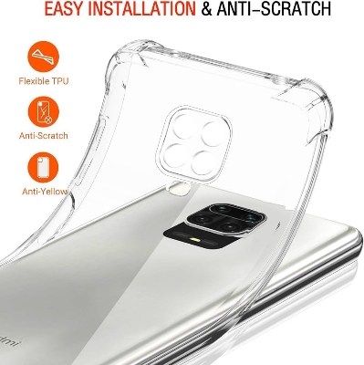 Picture of For Xiaomi Redmi Note 9 pro(4G)Soft Transparent Shockproof Tpu Back Case/Cover  Water Colour, With Camera Bumper protection.