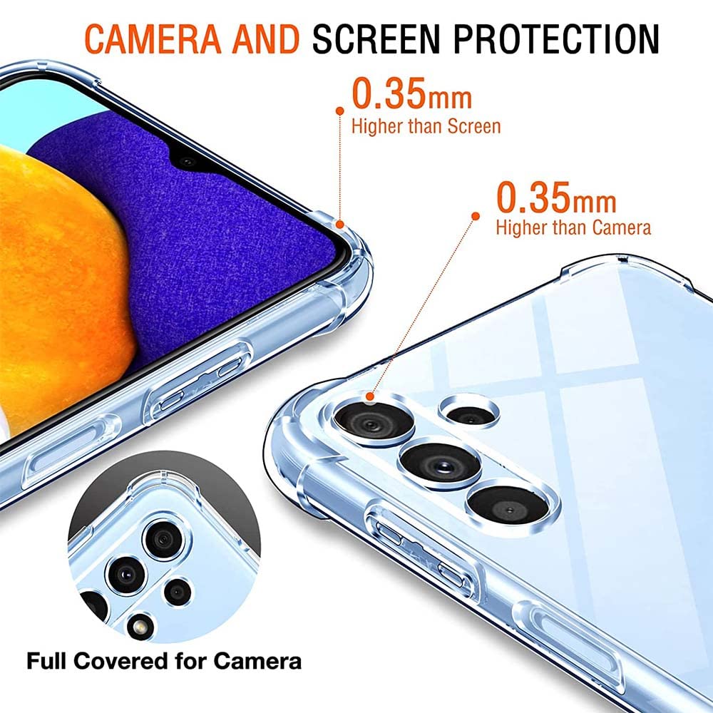 Picture of Case for Samsung Galaxy A24 4G Cover Clear Back Air Cushion Soft Silicone Shockproof Anti-Scratch Protective Bumper Shell Corner for Samsung Galaxy A25 5G
