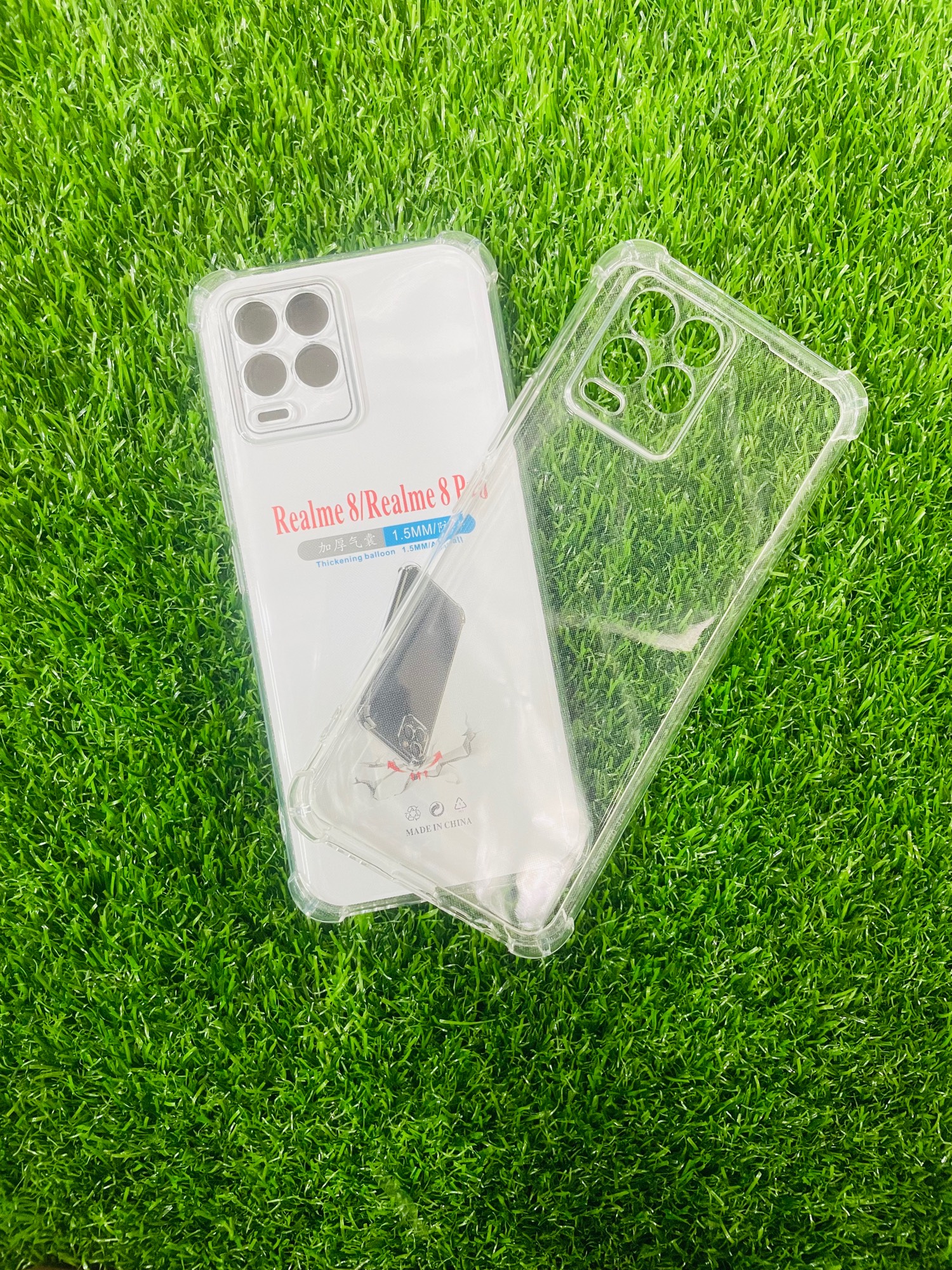 Picture of For Realme 8/8pro Soft Transparent Shockproof Tpu Back Case/Cover  Water Colour, With Camera Bumper protection.