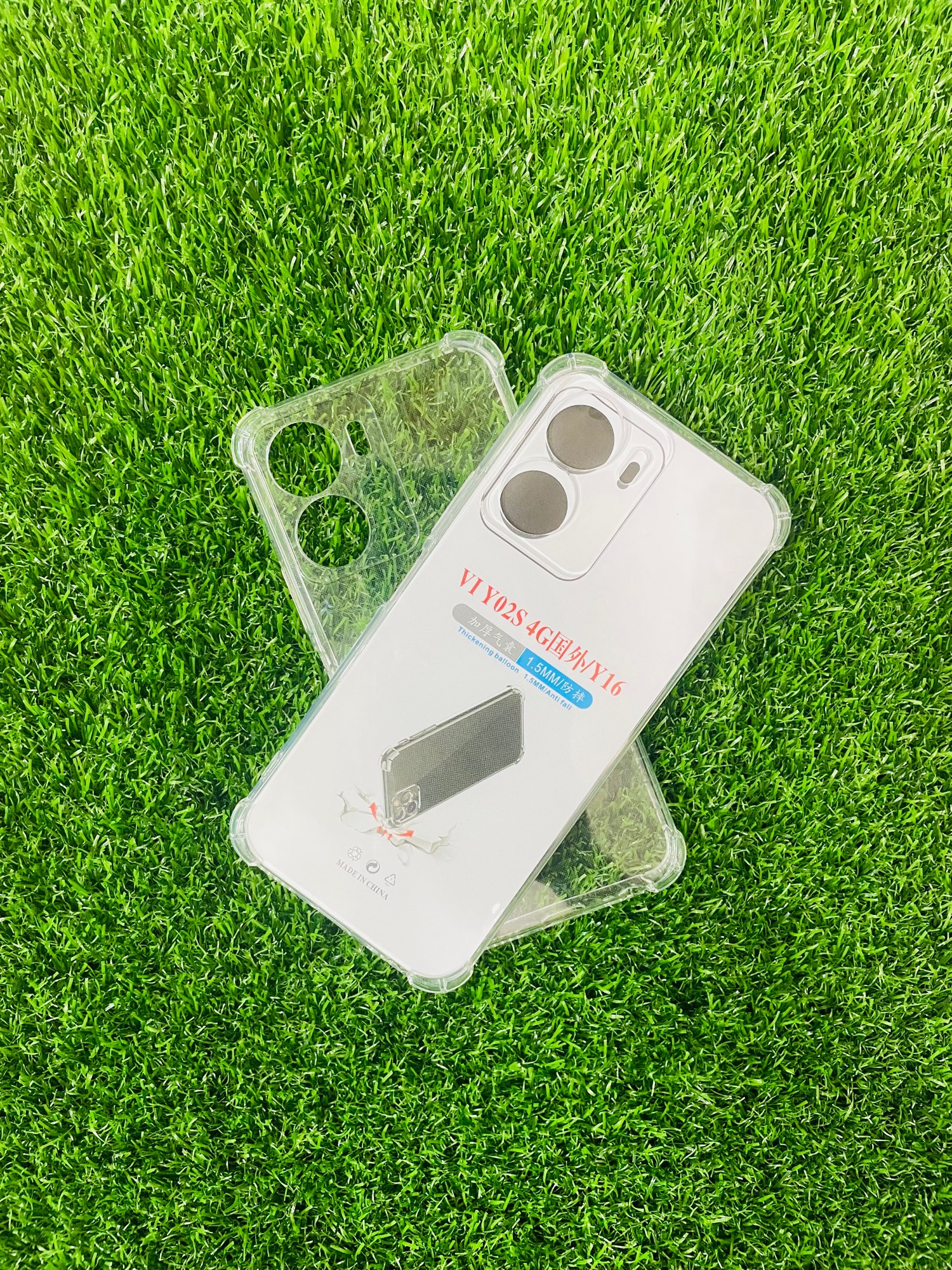 Picture of For Vivo Y16/Y02S  Soft Transparent Shockproof Tpu Back Case/Cover  Water Colour, With Camera Bumper protection