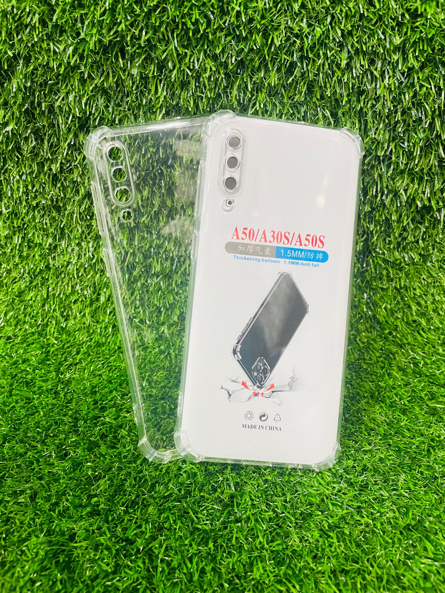 Picture of For Samsung A50/A30S/A50S Soft Transparent Shockproof Tpu Back Case/Cover  Water Colour, With Camera Bumper protection.