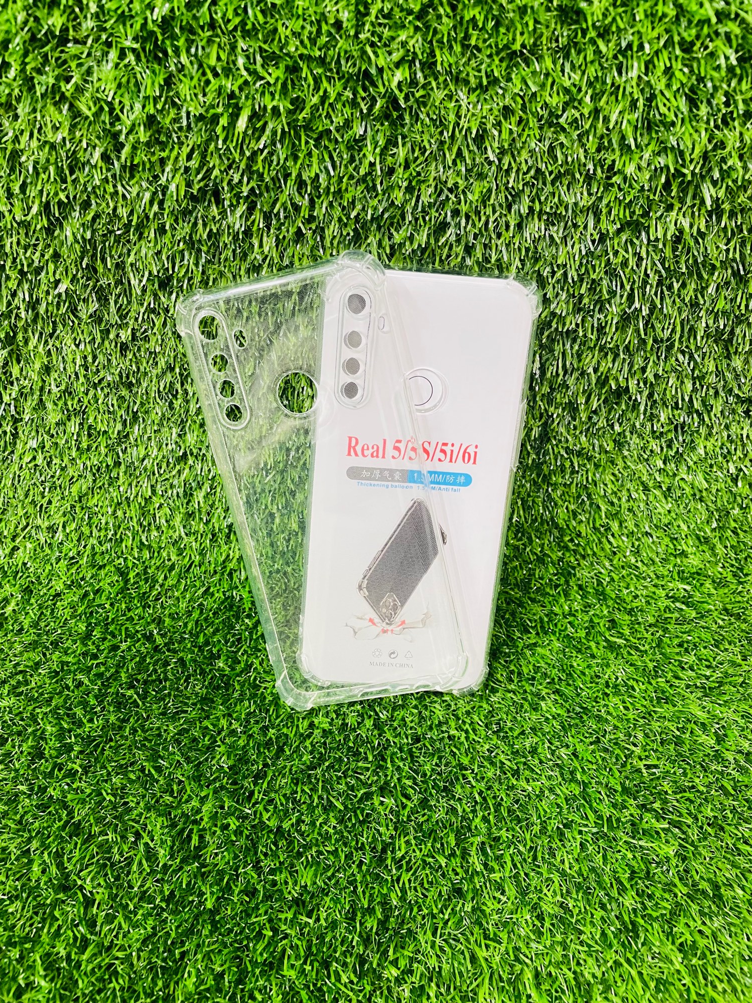 Picture of For Realme 5/5S/5i/6i Soft Transparent Shockproof Tpu Back Case/Cover  Water Colour, With Camera Bumper protection.