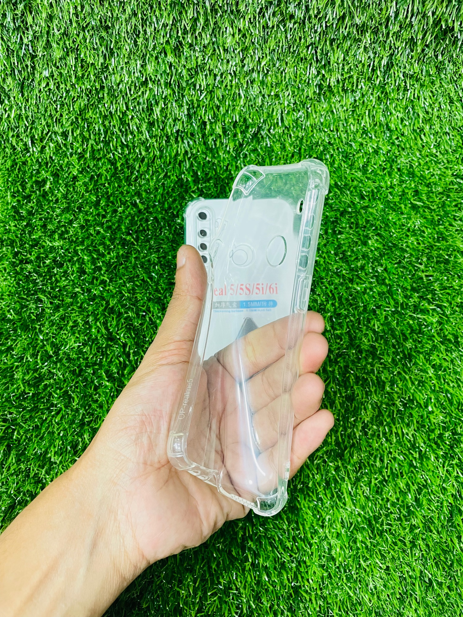 Picture of For Realme 5/5S/5i/6i Soft Transparent Shockproof Tpu Back Case/Cover  Water Colour, With Camera Bumper protection.