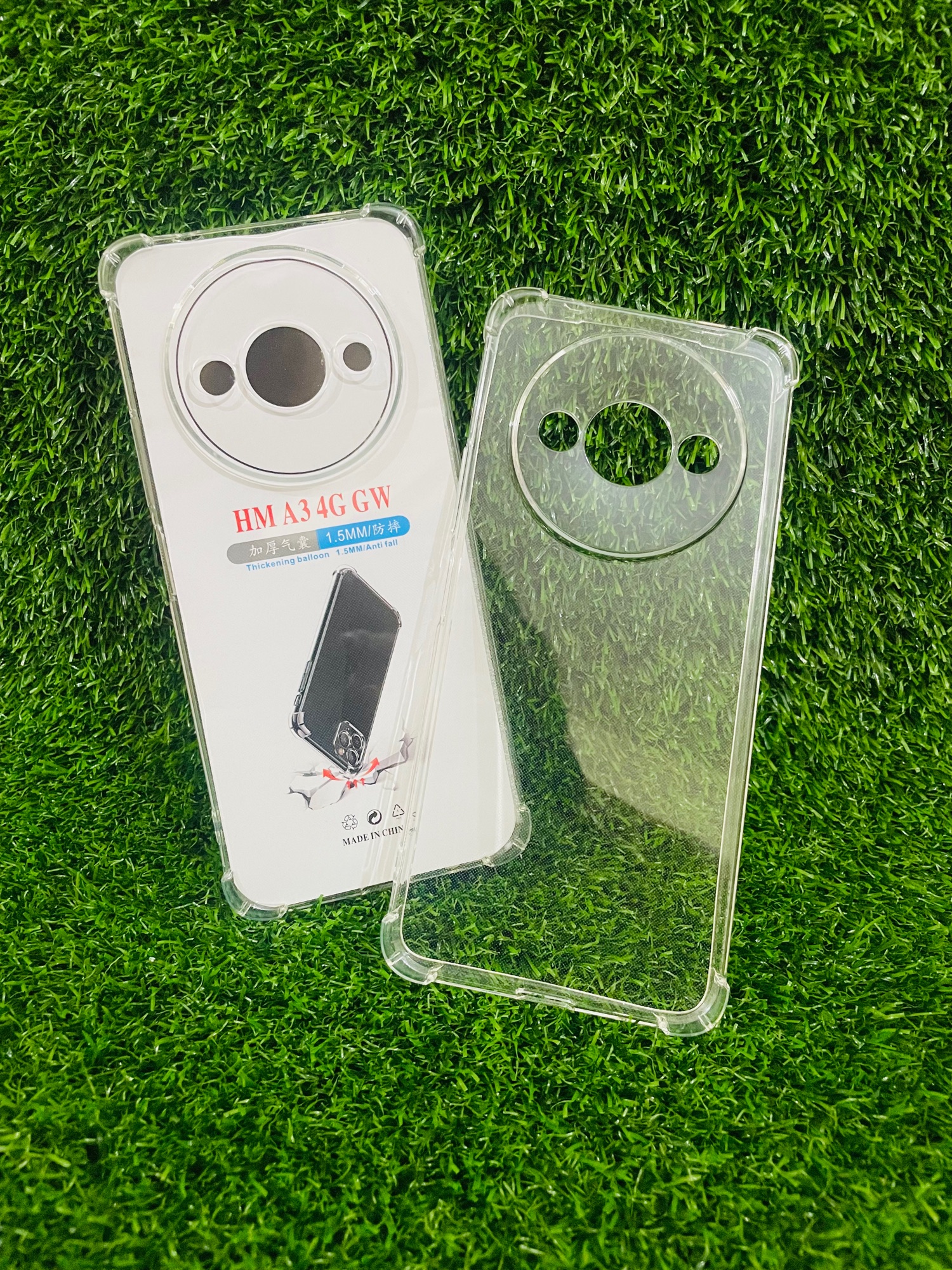 Picture of For Redmi A3 (4G) Soft Transparent Shockproof Tpu Back Case/Cover  Water Colour, With Camera Bumper protection.