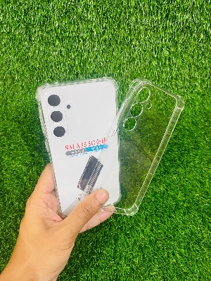 Picture of Samsung A35 5G Soft Transparent Shockproof TPU Back Case with Watercolor Design and Camera Bumper Protection