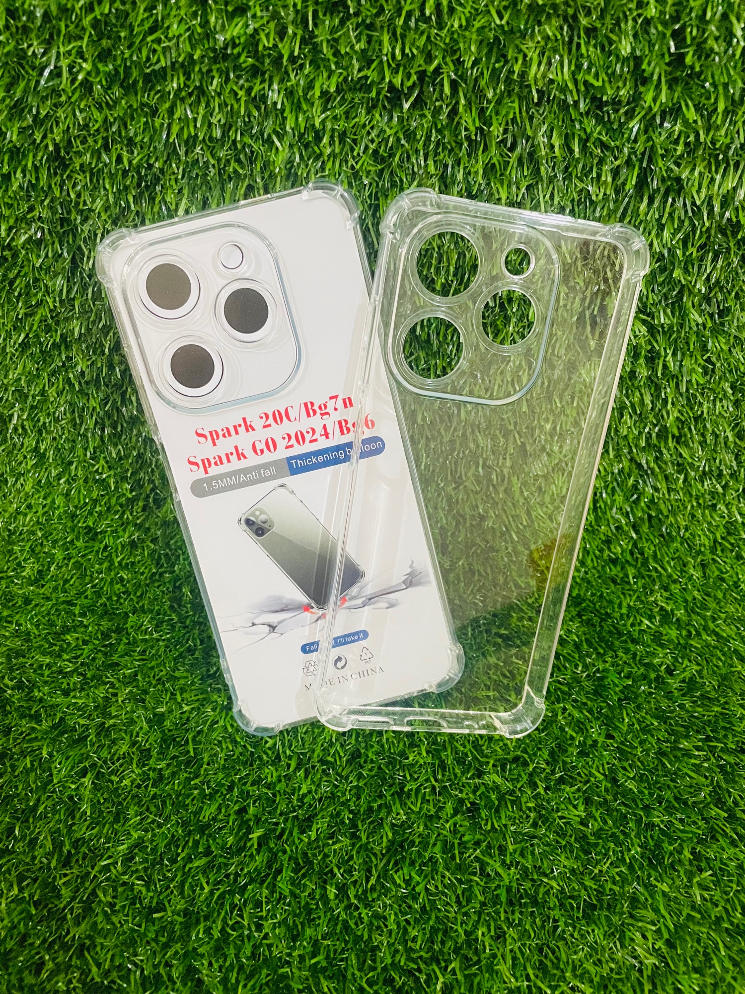 Picture of For Spark 20C/ Spark GO 2024/Bg6 Soft Transparent Shockproof Tpu Back Case/Cover  Water Colour, With Camera Bumper protection.
