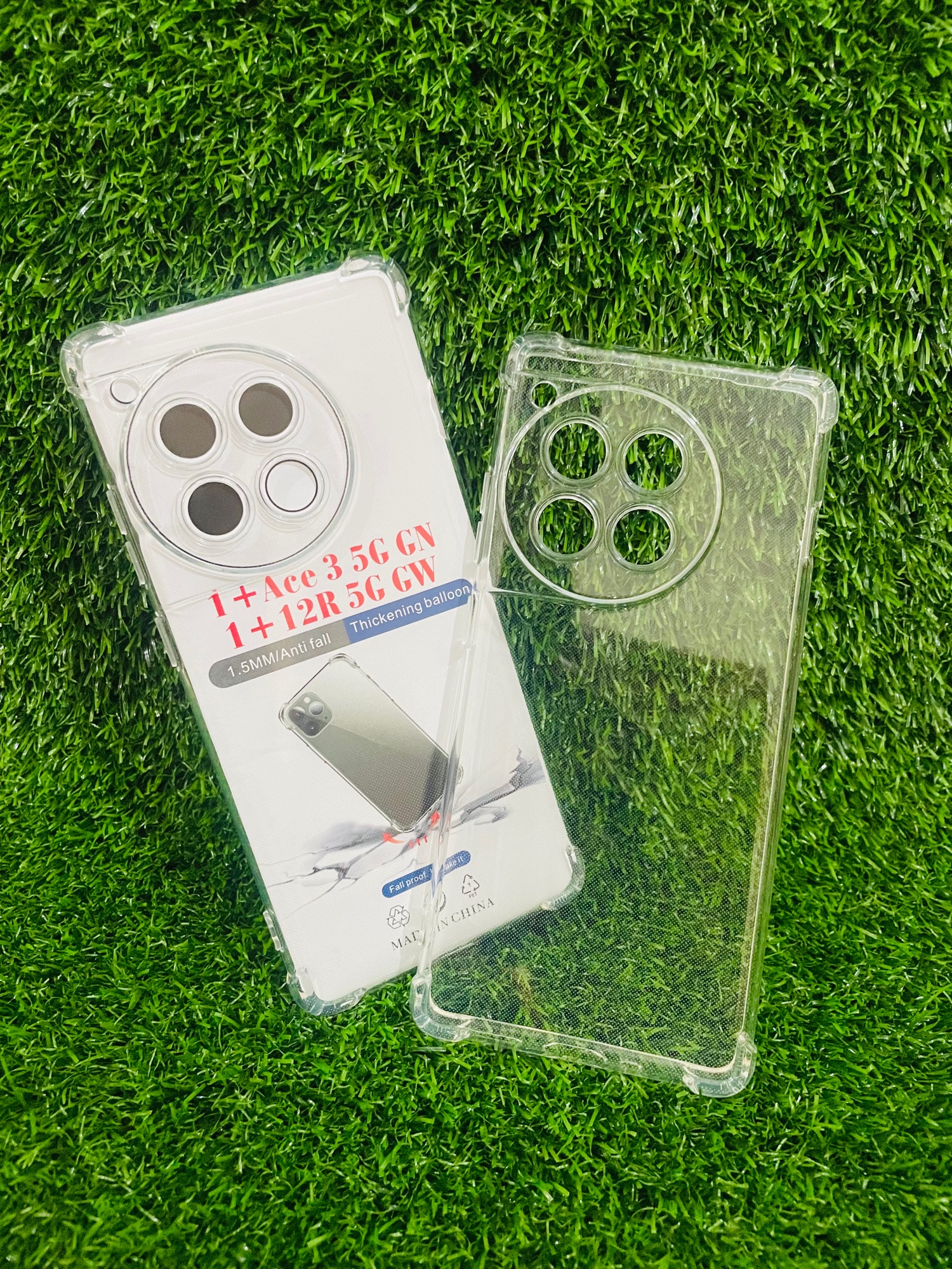 Picture of For 1 + Ace 3 5G/1 + 12R 5G Soft Transparent Shockproof Tpu Back Case/Cover  Water Colour, With Camera Bumper protection.