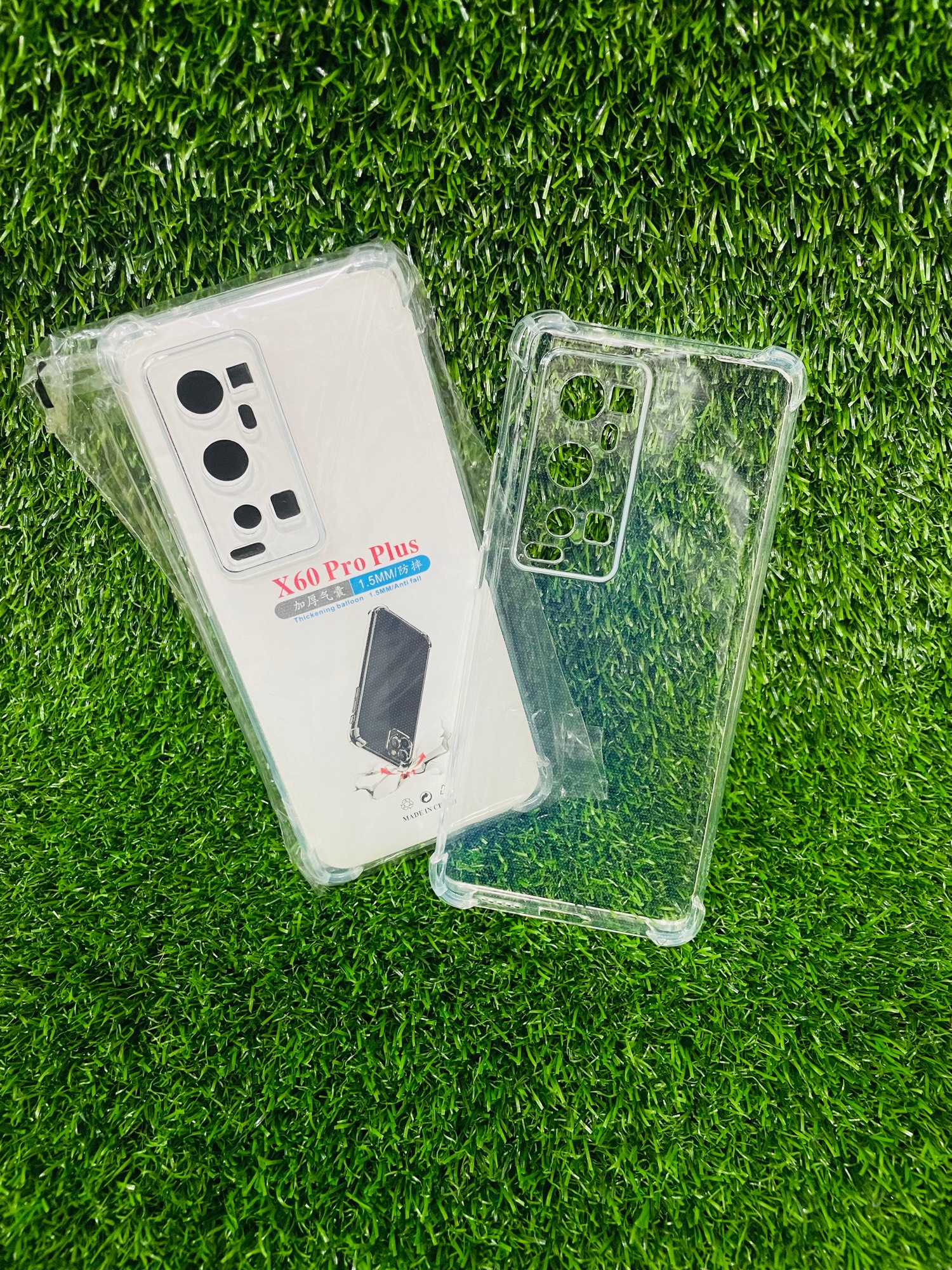 Picture of For Vivo X60 Pro Plus Soft Transparent Shockproof Tpu Back Case/Cover  Water Colour, With Camera Bumper protection.