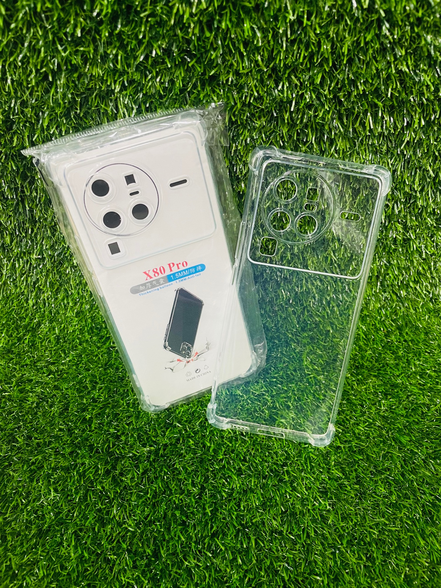 Picture of For Vivo X 80 por  Soft Transparent Shockproof Tpu Back Case/Cover  Water Colour, With Camera Bumper protection.