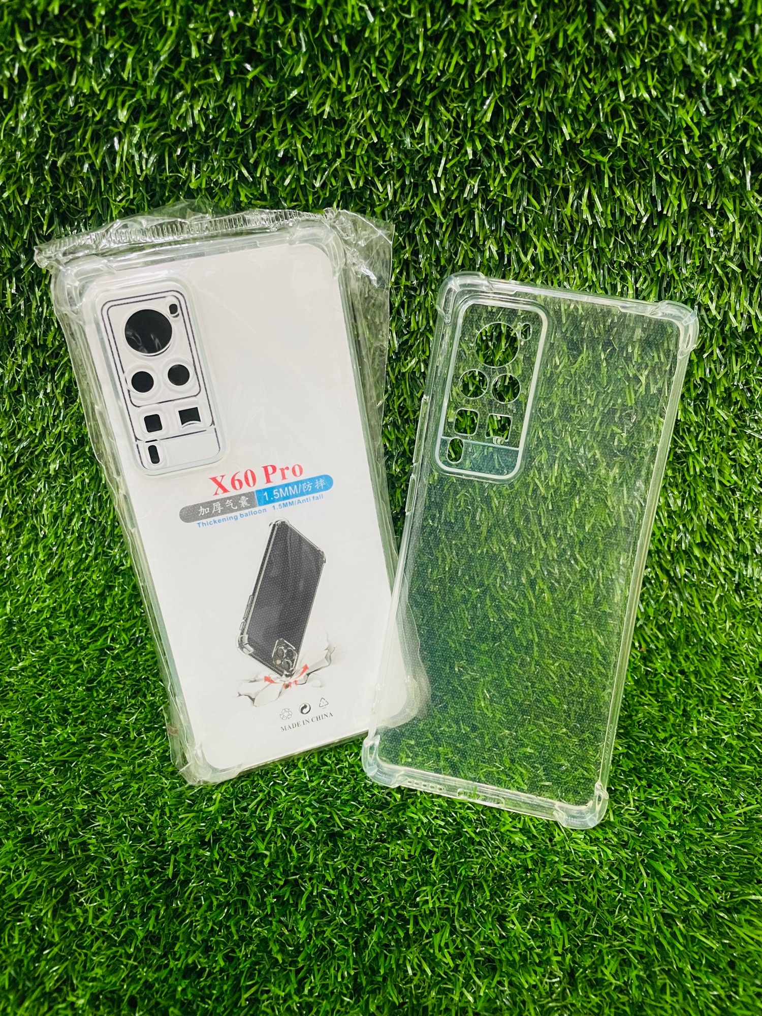 Picture of For Vivo X60 pro Soft Transparent Shockproof Tpu Back Case/Cover  Water Colour, With Camera Bumper protection.