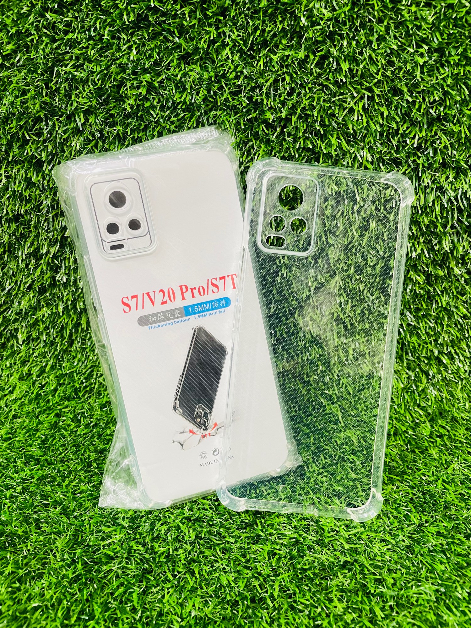 Picture of For Vivo V20/ S7/V20 Pro/S7T Soft Transparent Shockproof Tpu Back Case/Cover  Water Colour, With Camera Bumper protection.