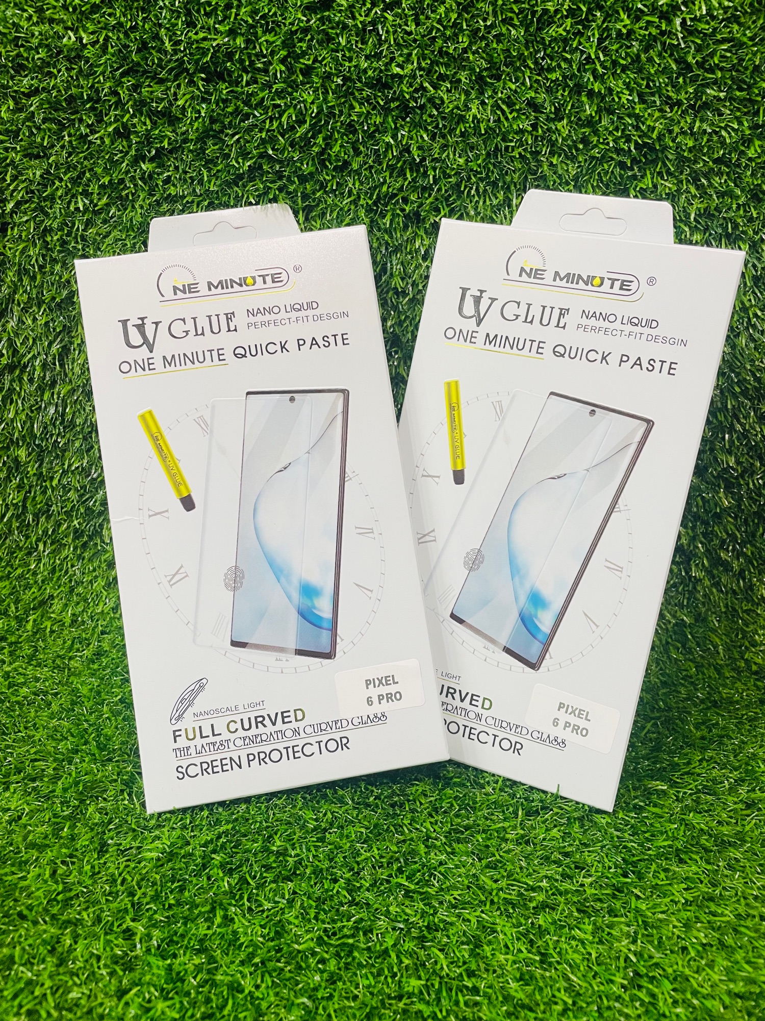 Picture of For PIXEL 6 PRO,ONE MINUTE QUICK PASTE Full Screen 3D UV Curved Tempered Glass