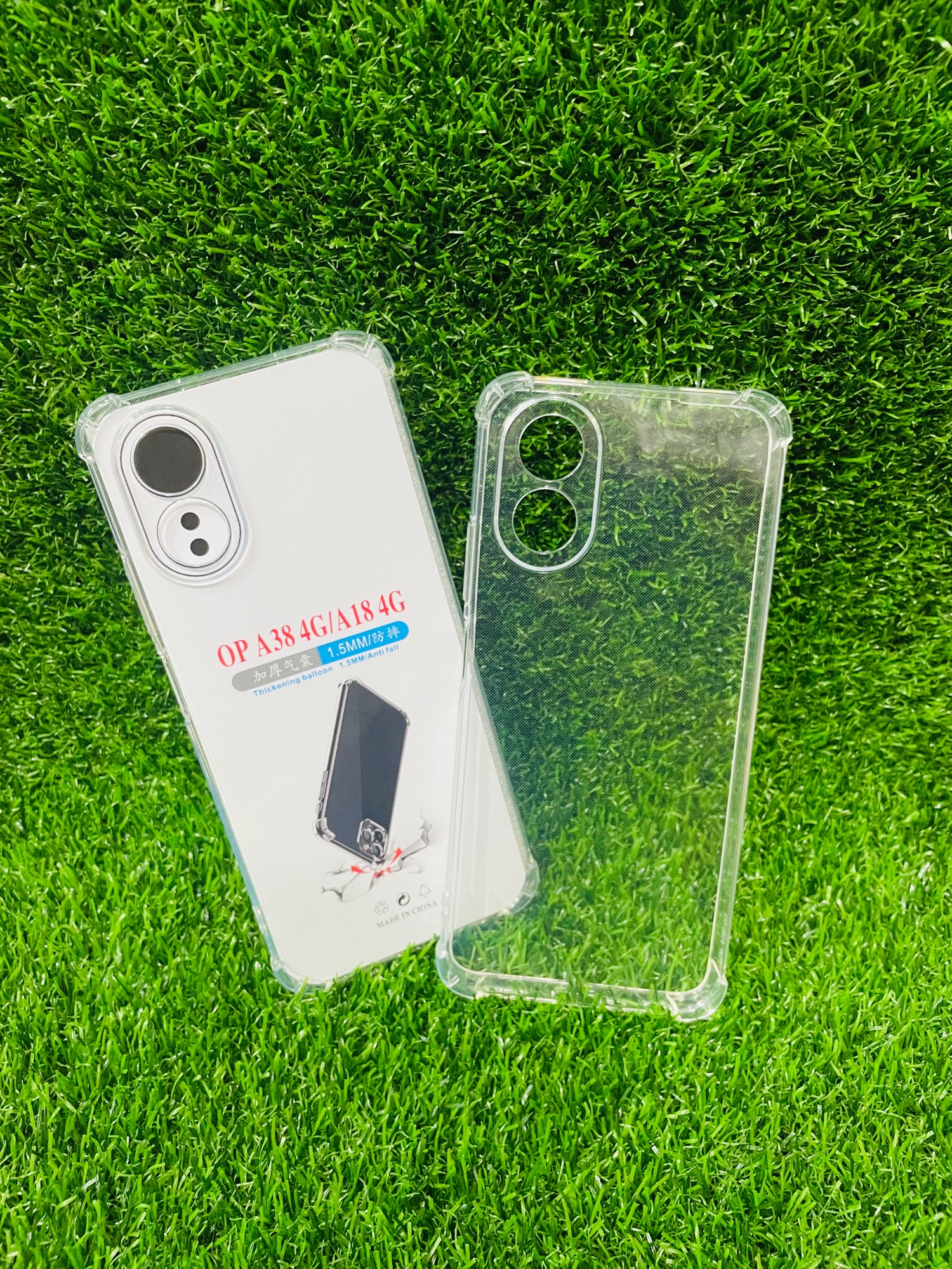 Picture of For  Oppo A38 4G/A18 4G Soft Transparent Shockproof Tpu Back Case/Cover  Water Colour, With Camera Bumper protection.