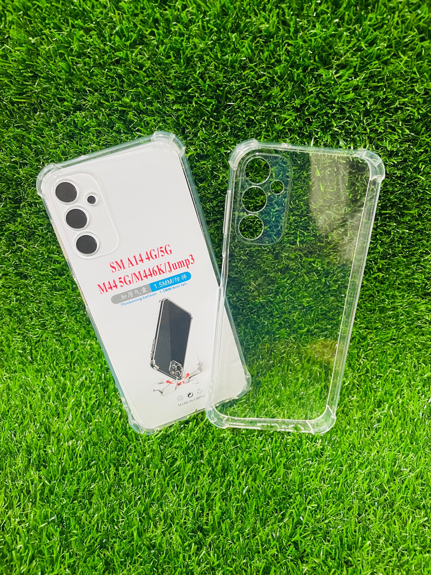 Picture of For Samsung A14 4G/5G M44 5G/M446K/Jump3 Soft Transparent Shockproof Tpu Back Case/Cover  Water Colour, With Camera Bumper protection.