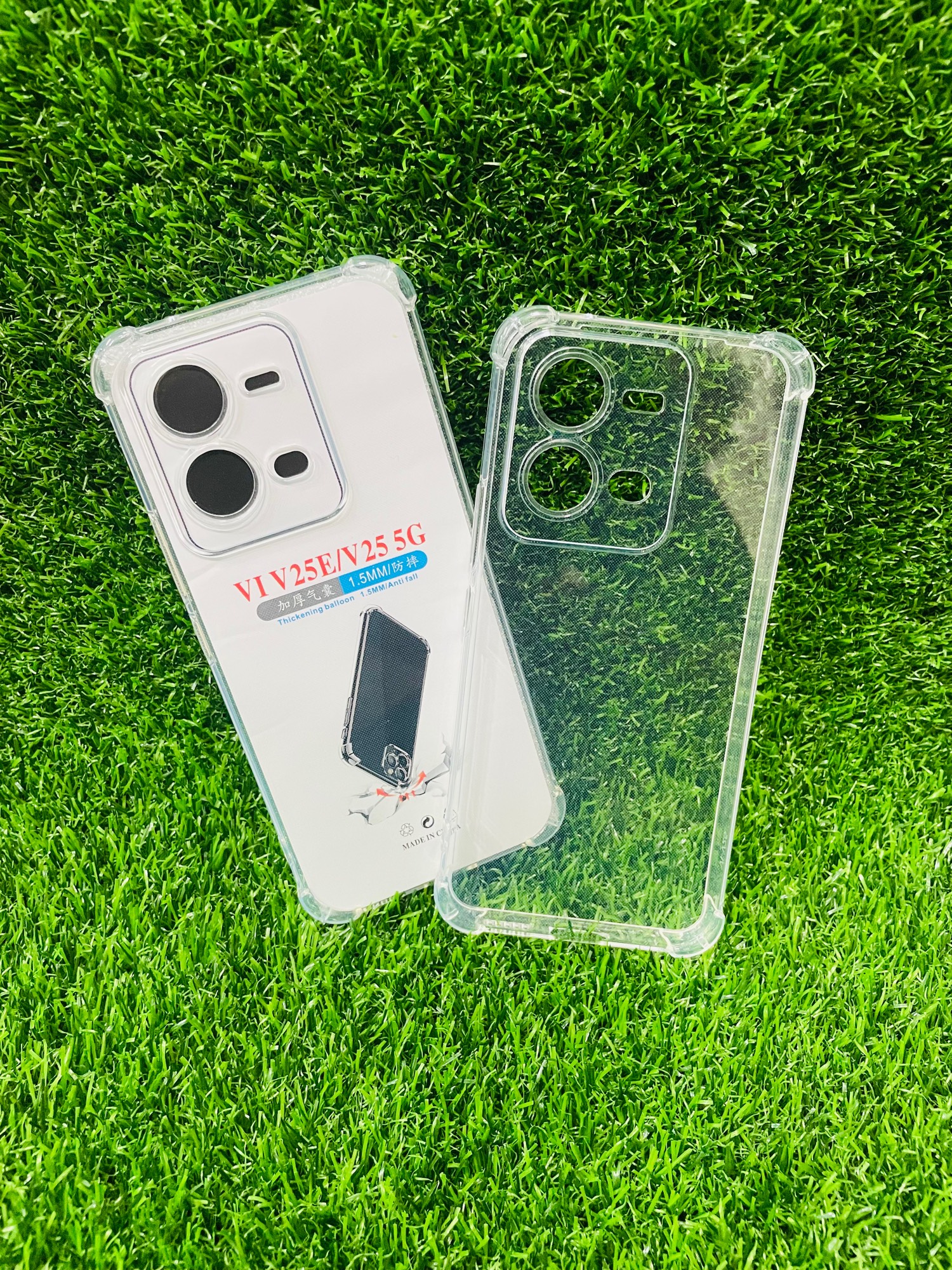 Picture of For Vivo V25/V25E Soft Transparent Shockproof Tpu Back Case/Cover  Water Colour, With Camera Bumper protection.