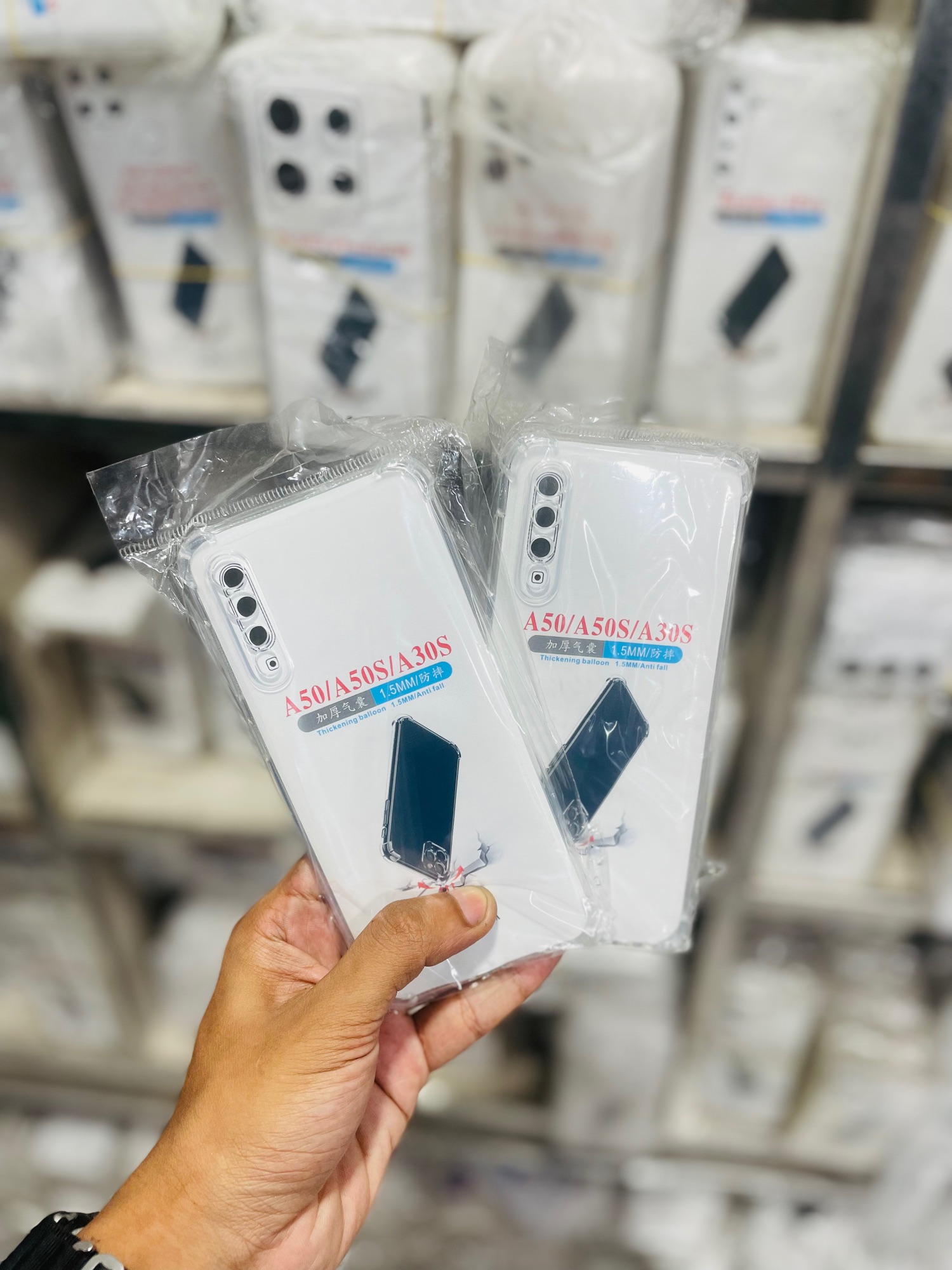 Picture of For Samsung A50/A50S/A30S Soft Transparent Shockproof Tpu Back Case/Cover  Water Colour, With Camera Bumper protection.