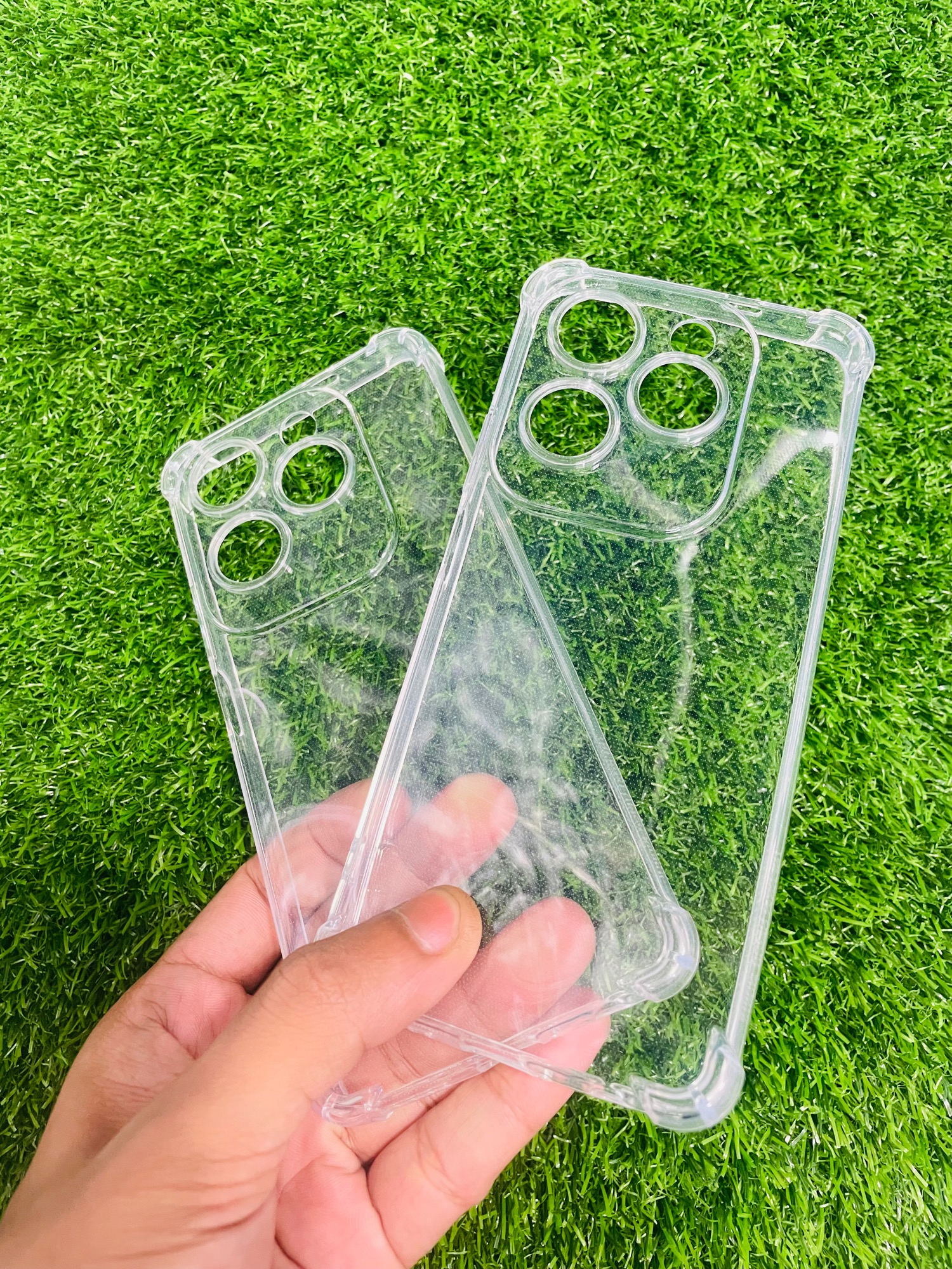 Picture of For Infinix HOT 40/HOT 40 Pro Soft Transparent Shockproof Tpu Back Case/Cover  Water Colour, With Camera Bumper protection.