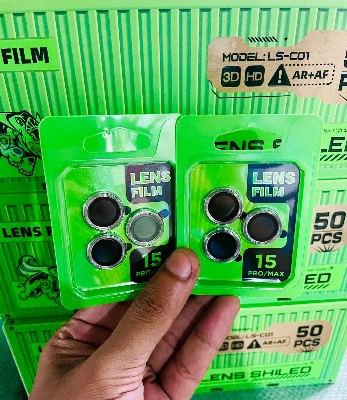 Picture of For Iphone 15/ iphone 15 pro/ iphone 15 pro max /iPhone 14/ Iphone 14 Pro/ Iphone 14 Pro Max /Iphone 13/Iphone 13 Pro/ Iphone 13 Pro Max /Iphone 12 /Iphone 12 Pro/ iphone 11, LENS FILM Coverage Premium Quality Tempered Lens Glass Camera Protector.
