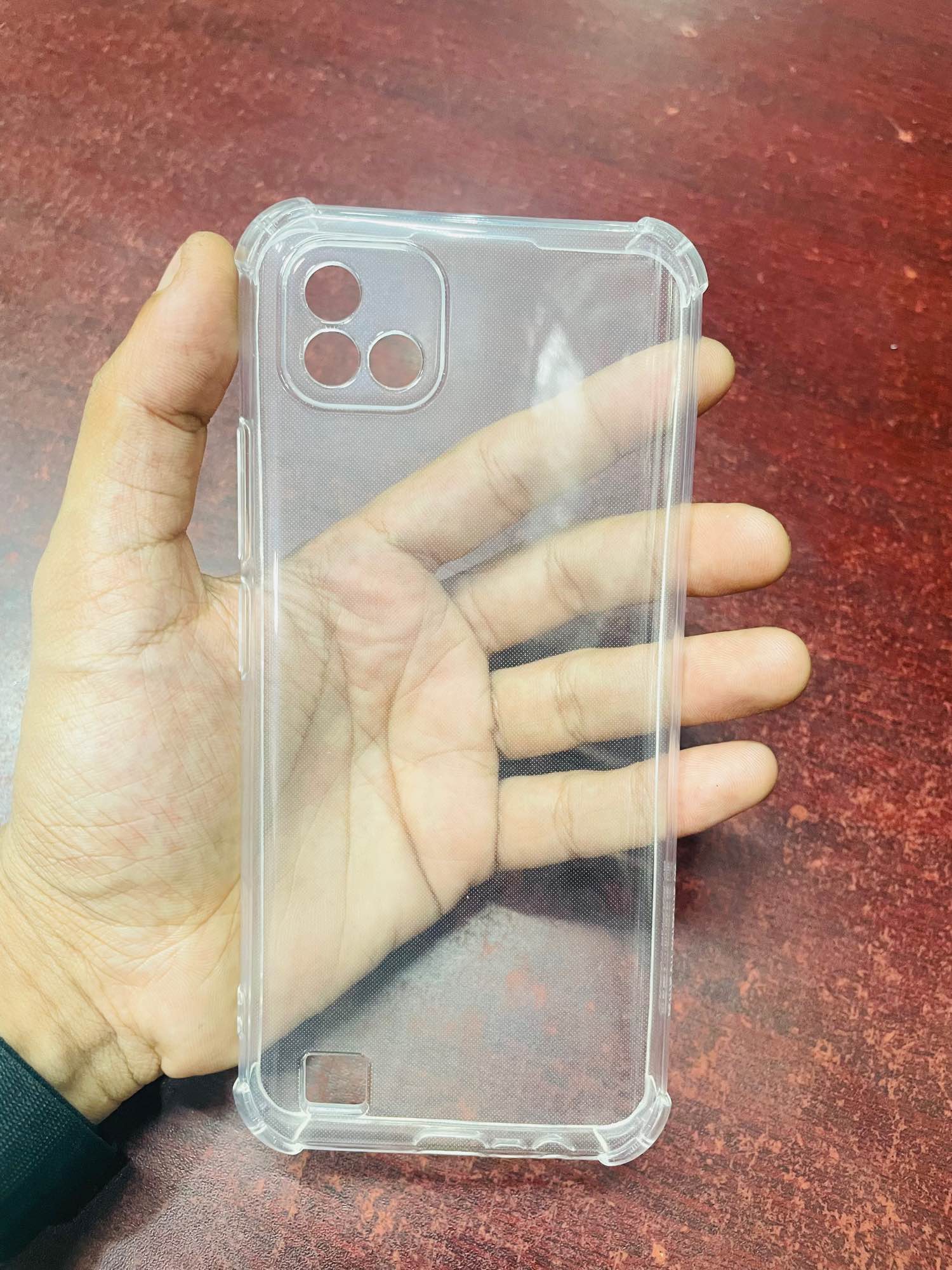 Picture of For Realme C20/C20A /C11 2021 , Soft Transparent Shockproof Tpu Back Case/Cover Water Colour, With Camera Bumper protection in Premium Quality