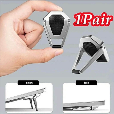Picture of Metal Laptop Folding Stand - Laptop Stand Bracket Portable Heat Dissipation Bracket Game Book Support for Apple Macbook Pro Air