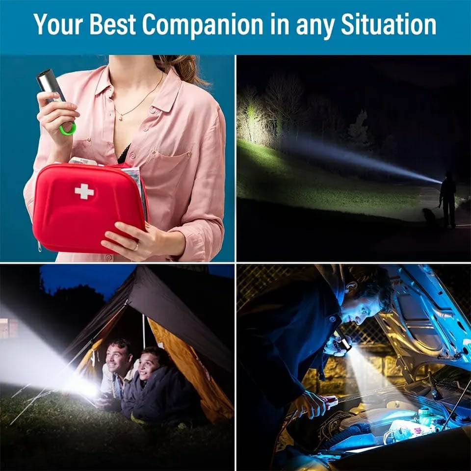 Picture of Keychain Light - Waterproof LED Keychain Flashlight, Type-C Stable Fast Charging - Multifunctional Bracket Lantern for Outdoor Hiking Fishing by Ibaste