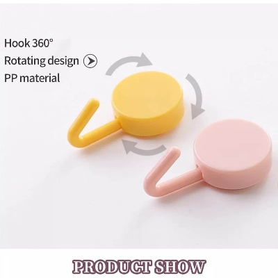 Picture of 10PCS Self Adhesive Strong Hooks Kitchen Storage Wall Mounted Hooks Towel Bag Clothing Bathroom Door Hanger Home Organizer Hooks