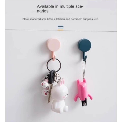Picture of 10PCS Self Adhesive Strong Hooks Kitchen Storage Wall Mounted Hooks Towel Bag Clothing Bathroom Door Hanger Home Organizer Hooks