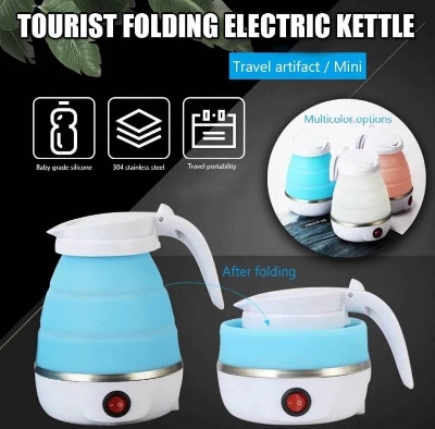 Picture of Tea Coffee Hot Water Electric Silicon Foldable Kettle / Portable Mini Electric Kettle for Home and Travel