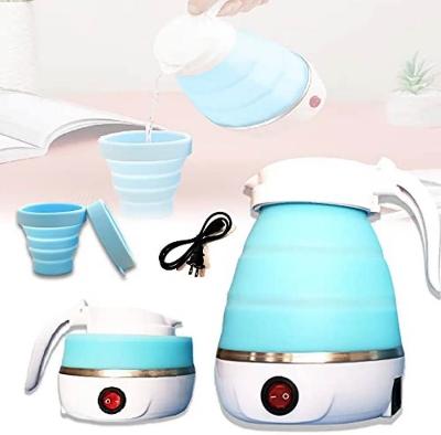 Picture of Tea Coffee Hot Water Electric Silicon Foldable Kettle / Portable Mini Electric Kettle for Home and Travel