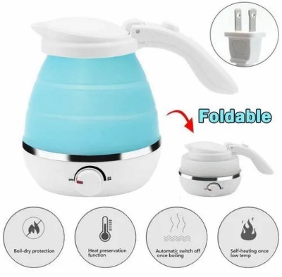 Picture of Tea Coffee Hot Water Electric Silicon Foldable Kettle / Portable Mini Electric Kettle for Home and Travel