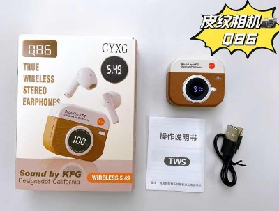 Picture of Q86 Tws Bt5.4 True Wireless Stereo Earphone LCD open-ear hanging Headset Charge Display In-Ear BT Headphone Earbuds