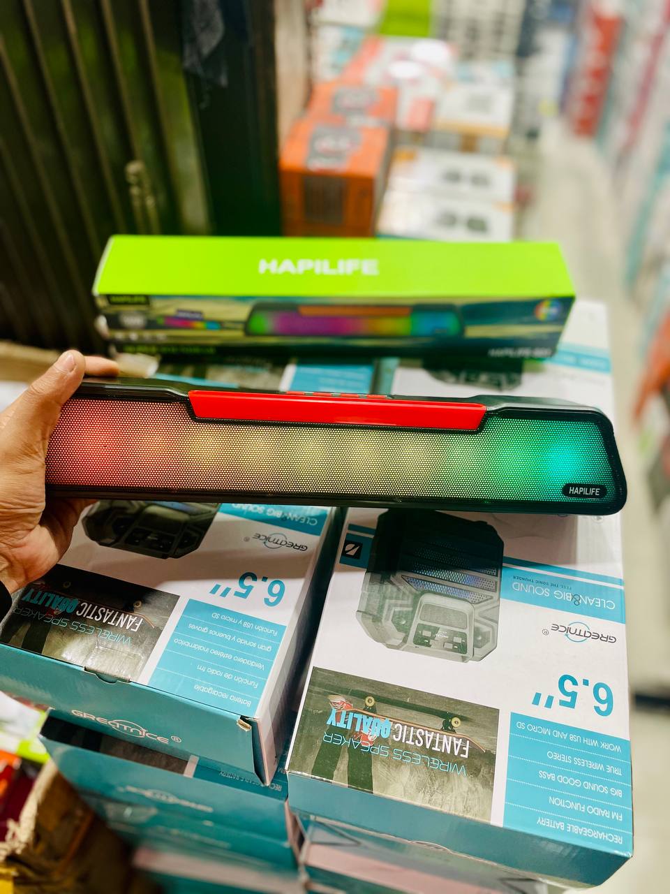 Picture of Hapilife-S01 RGB Super Soundbar,Encore Essential Bluetooth Portable Party Speaker