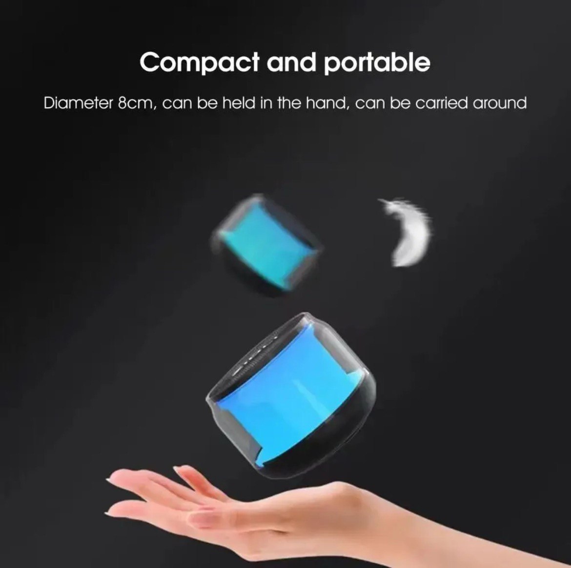 Picture of portable speaker ZIDLI D4 bluetooth speaker Al speaker BT V5.1 HIFI Bass RGB Mini Wireless Speaker