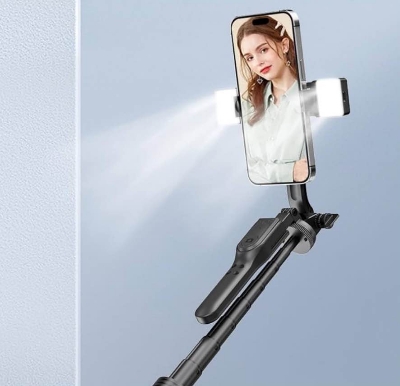 Picture of K28 Wireless Selfie Stick for Live Broadcasting with Bonus Phone Holder - Extendable Monopod for Effortless Selfies, Vlogging, and Streaming - Universal Compatibility and Enhanced Features