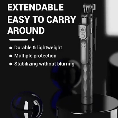 Picture of K28 Wireless Selfie Stick for Live Broadcasting with Bonus Phone Holder - Extendable Monopod for Effortless Selfies, Vlogging, and Streaming - Universal Compatibility and Enhanced Features