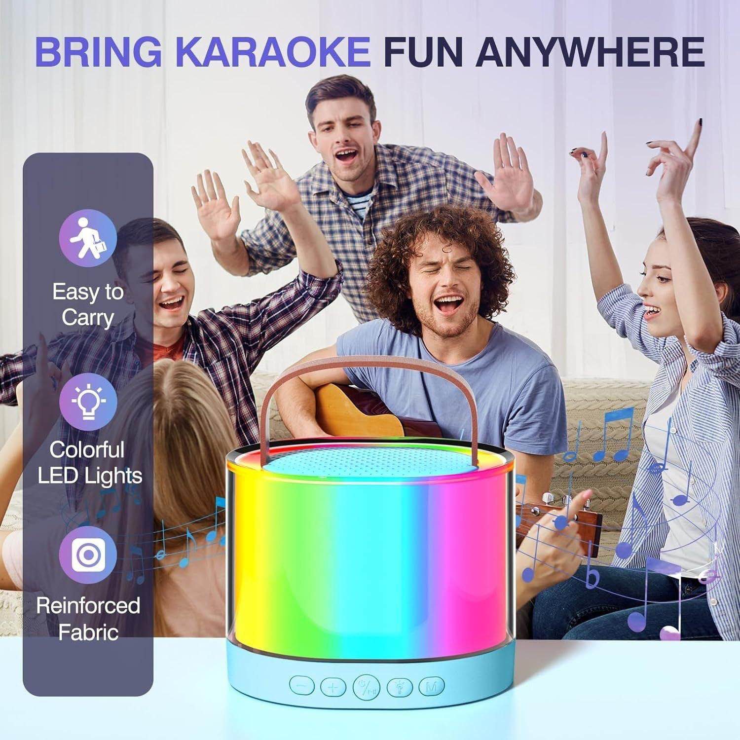 Picture of Karaoke K52 Speaker Kit Portable Machine With Handheld 2 Mics