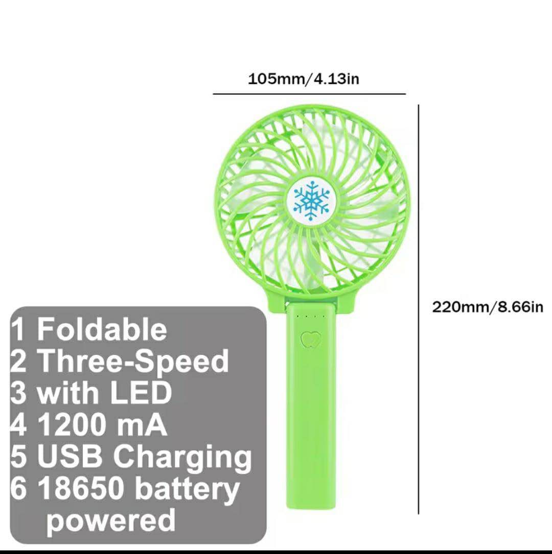 Picture of Mini Fan/New Mini Rechargeable USB Charging Portable Handheld 3 Gear Speed Desktop Fan