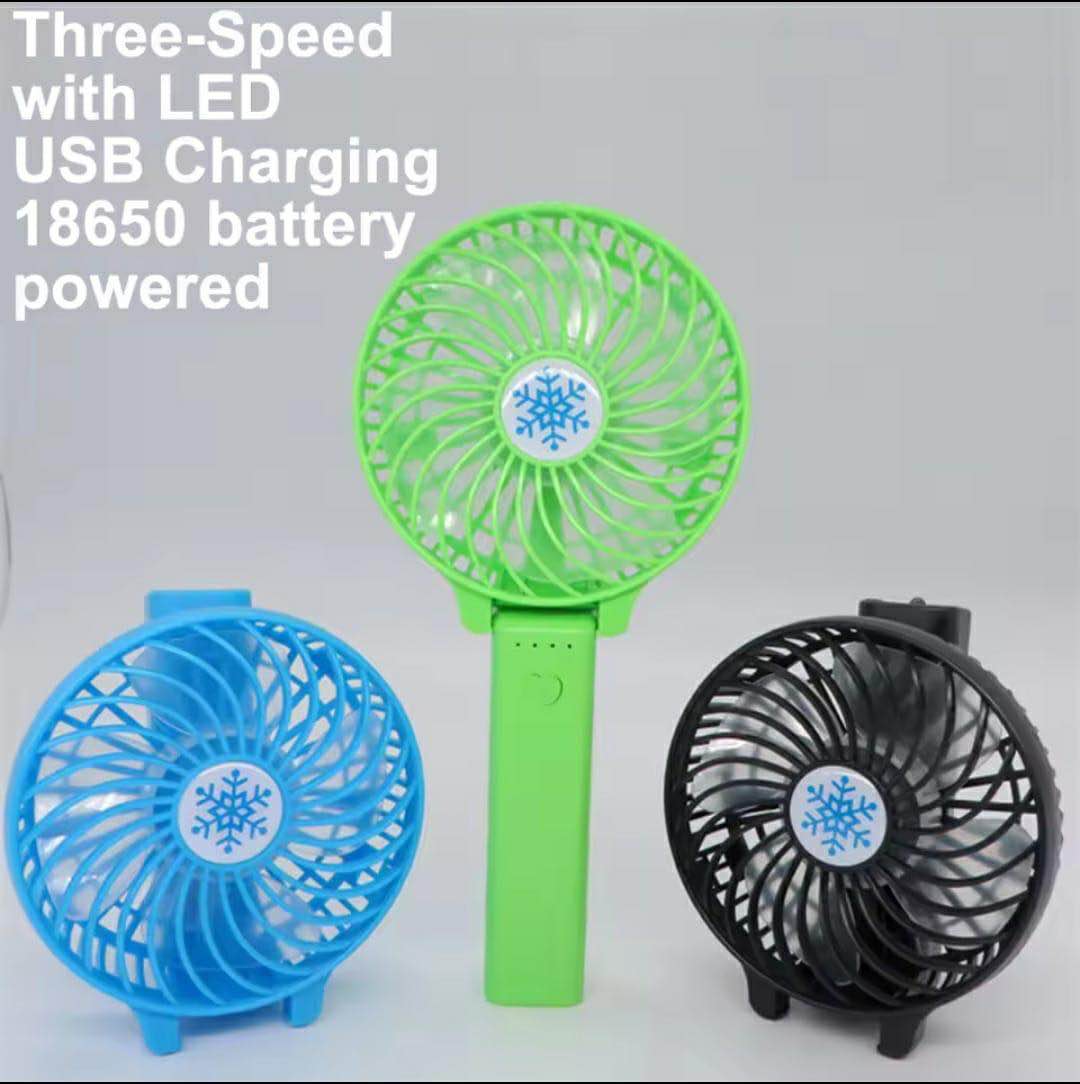 Picture of Mini Fan/New Mini Rechargeable USB Charging Portable Handheld 3 Gear Speed Desktop Fan