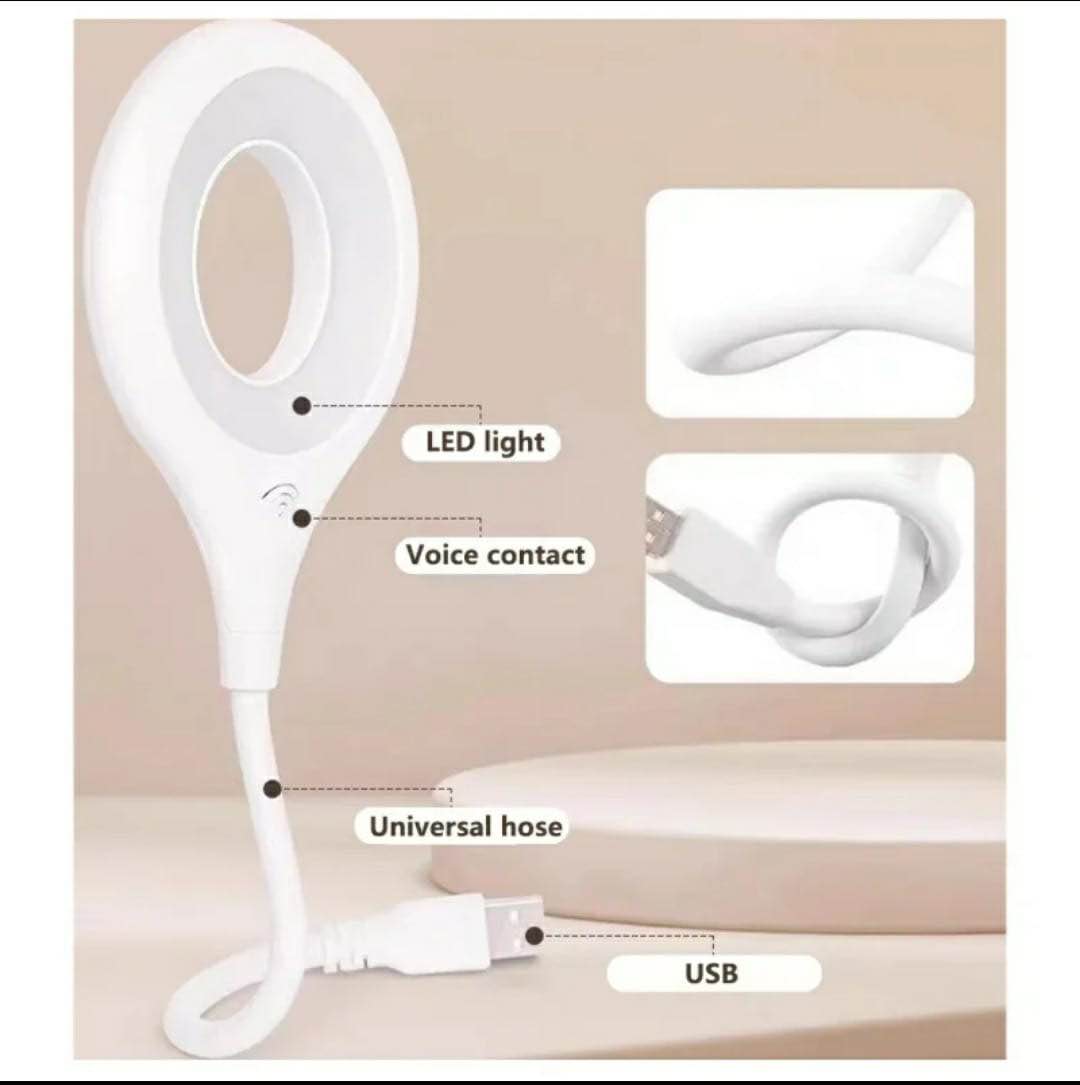 Picture of Desk Lighting with a 360° Adjustable Arm LED Lamp: Experience Smart Voice Control USB LED Desk Lamp with 3 Light Modes and 3 Infinite Brightness Levels,