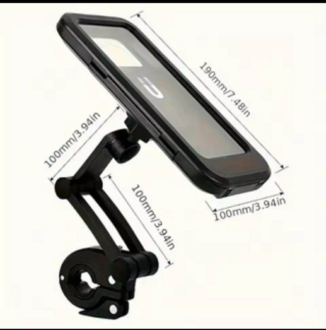 Picture of Waterproof Universal Bike & Bicycle Phone Holder Case 360 Degree Rotation Adjustable Handlebar Clip Stand