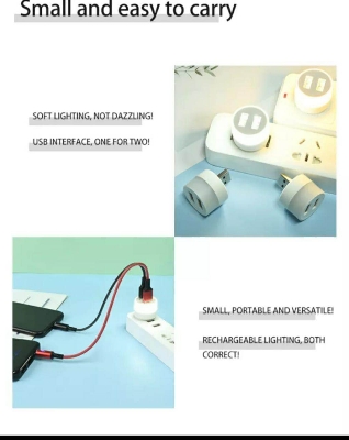 Picture of Table Lamps USB plug computer lamp usb mobile power charging small book led lamps eye protection reading light small round night light