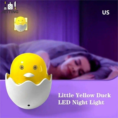 Picture of EU Plug Duck Mushroom Wall Socket Light-Control Sensor LED Night Light Bedroom lamp cute Lamp