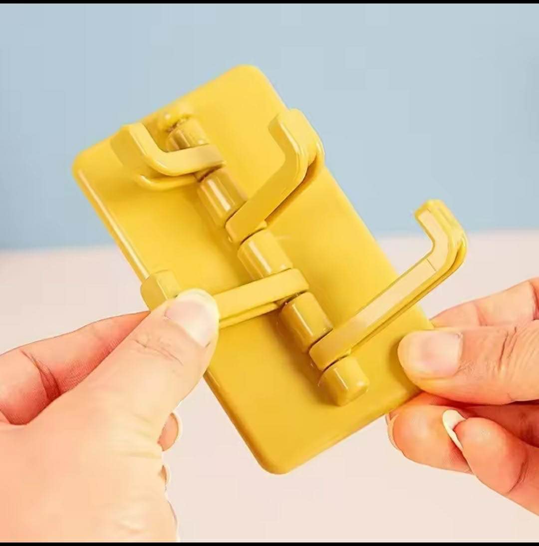 Picture of 1pice Bathroom Kitchen ABS Seamless Strong Self-adhesive Hooks Rotatable Wall Hanger Door Wall Mount Storage Stick Hook