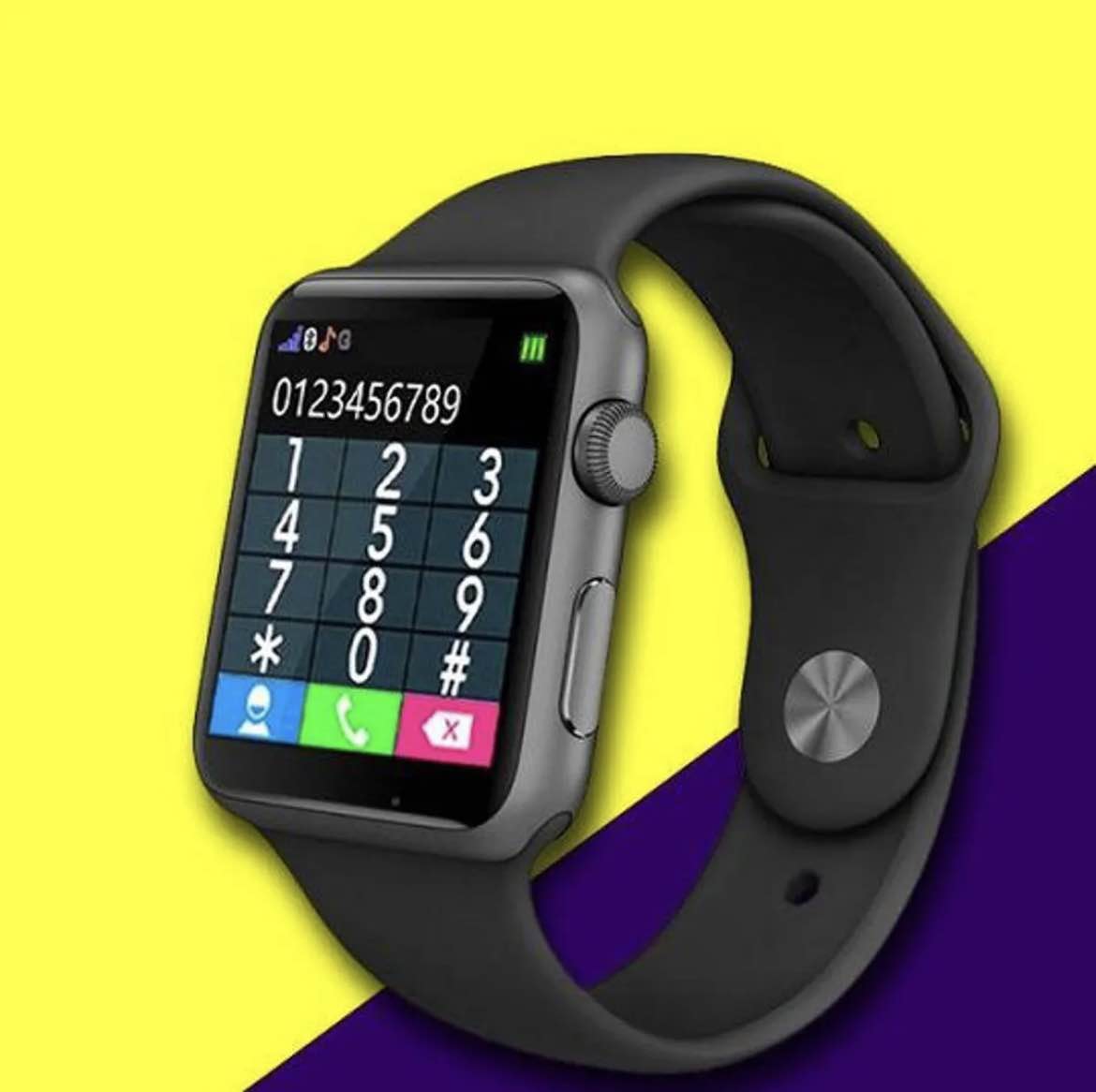 Picture of A1 Bluetooth Smart Watch with Camera, SIM Slot, Pedometer, Sleep Monitor, Music, Facebook, WhatsApp, 1.54-Inch Touch Screen, Supports Micro SIM and TF Card Slot, 16CM-23CM Wrist Size